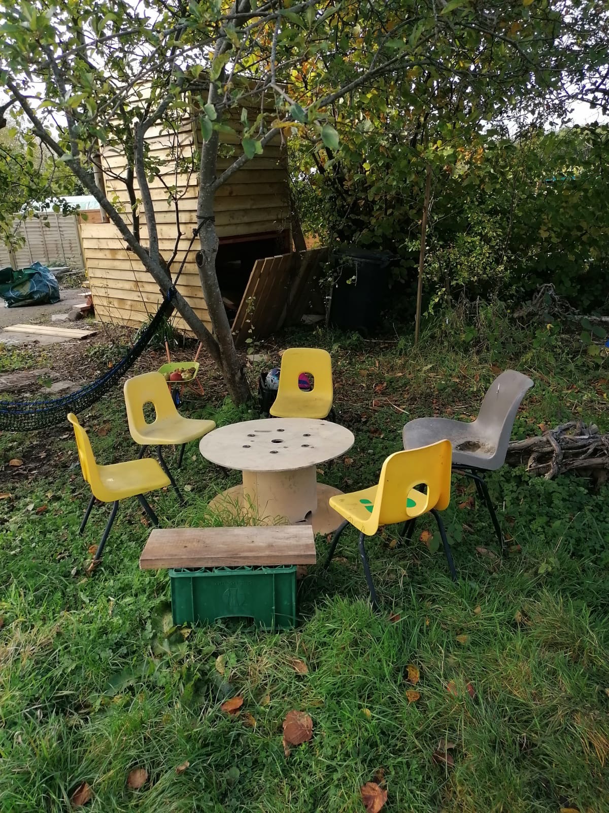 Chairs seated around a play table